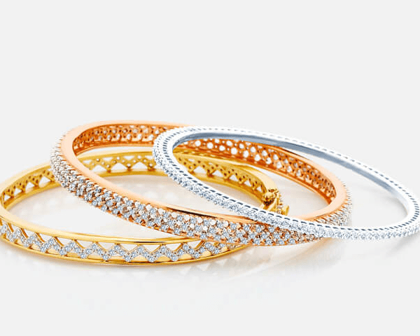 Buy Diamond bangles in white gold