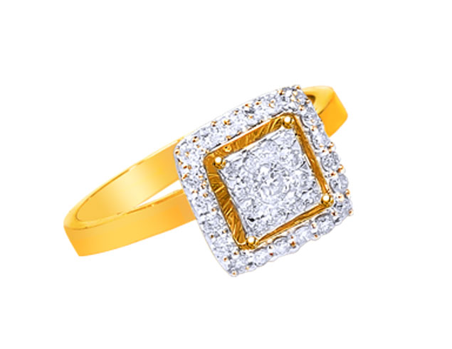 Raindrop inspired diamond ring