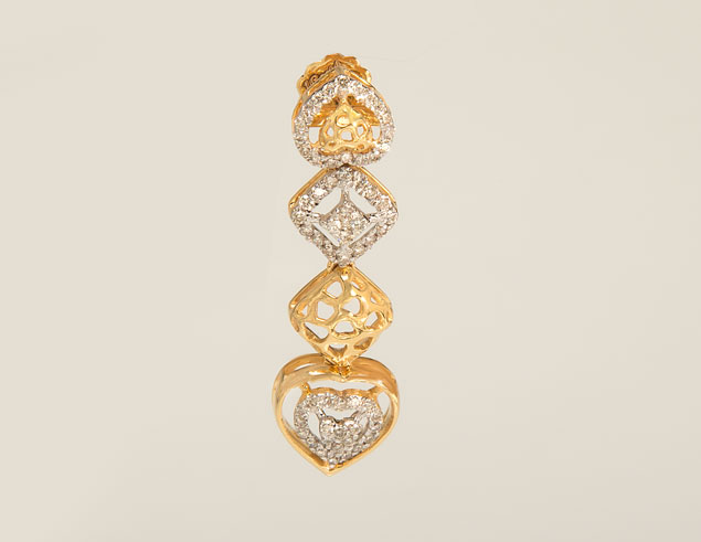 Diamond necklace earrings